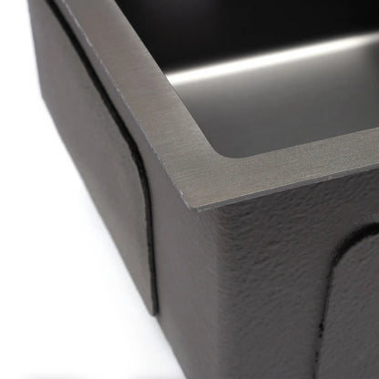 Black King Edelstahl Doppelschüssel Küchenspüle Inset Korb Abtropffläche Seifenspender