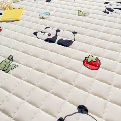 Thick Mattress Cover Cartoon Style Bedspread Quilted Bed Cover for Home Adults Kids Bed Linen fundas de colchón (No Pillowcase).