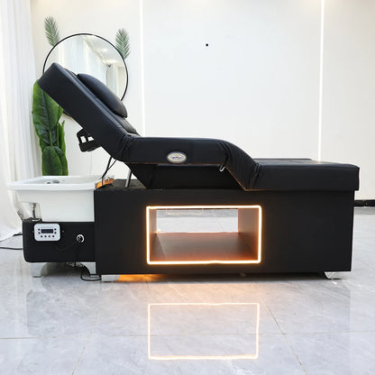 XinSheng Head SPA Salon Haarwaschbett Shampoo-Bett Thai-Massagetisch Barbershop Kommerzielle Möbel mit Fußbadbecken