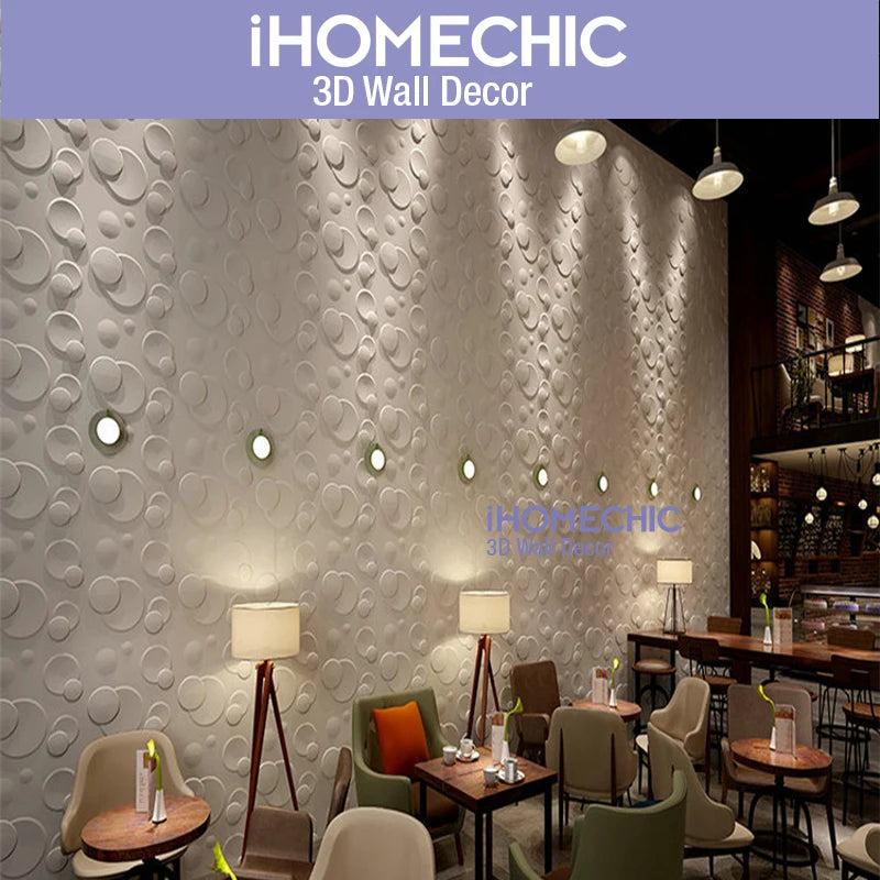 30cm 3D Wall Panel Wavy lines Decor Stone Brick Living Room TV Background Decal Tile Mold 3D wall sticker bathroom kitchen wall