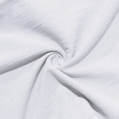 2024 drawstring men's simple fashion solid color casual cotton and linen straight trousers.