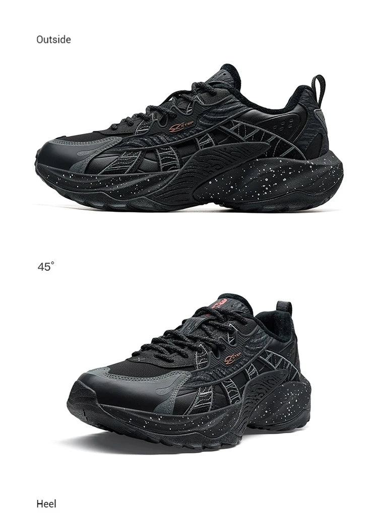 Xtep Flame 5.0 Men's Cotton Shoes 2024 Winter Comfortable Lightweight Heightening Rabbit Fur Warm Retro Casual Shoe 976419370048