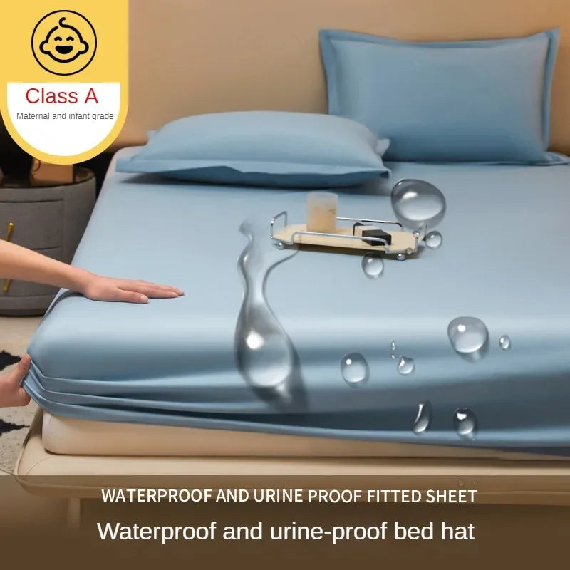 Waterproof bedsheet, bedspread, single piece urine proof and breathable mattress, dustproof cover, mat without pillowcase.