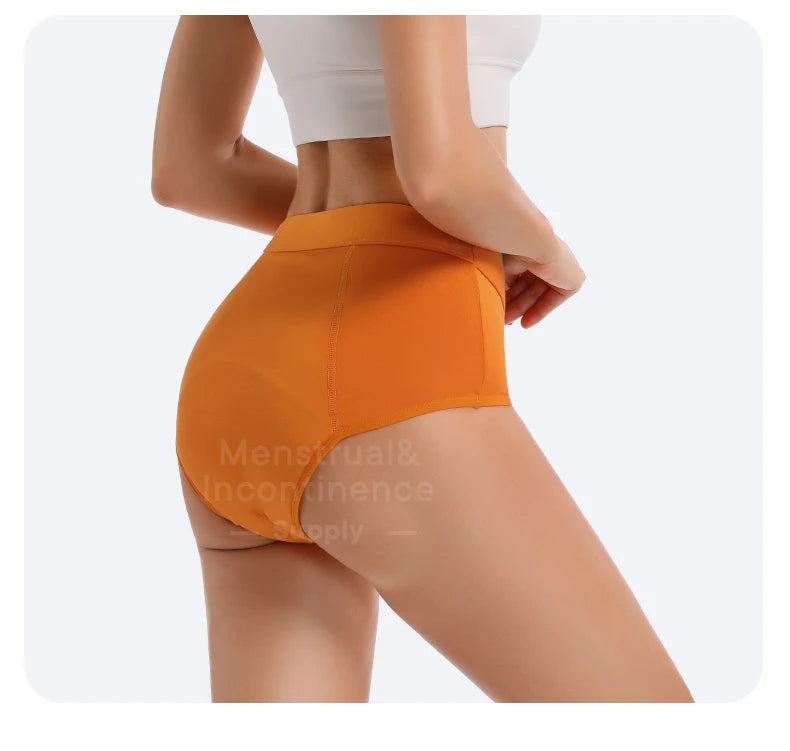 High Waist Menstrual Panties for Women 4-Layer Leakproof Protection Fast Absorbent Period Panties Heavy Flow Briefs