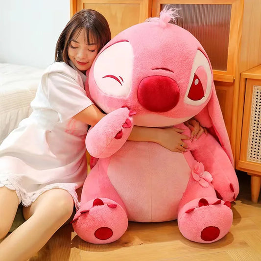 30-90CM New Disney Lilo & Stitch Sakura Doll Cartoon Angel Plush Toy Cute Anime Soft Stuffed Kawaii Children's Birthday Gift.