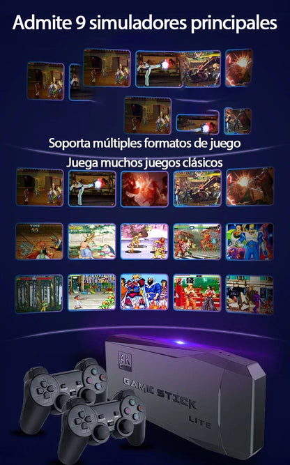 Retro Video Game Console Stick M8 Wireless Controller 4K 20000 Emulators 9 Built-in Games PS1 Compatible Gift for Kids.