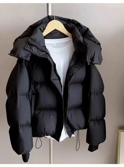 2023 neue Winter Puffer Jacke Frauen Mode Mit Kapuze Unten Baumwolle Mantel Weibliche Lose Beiläufige Warme Parkas Oberbekleidung.