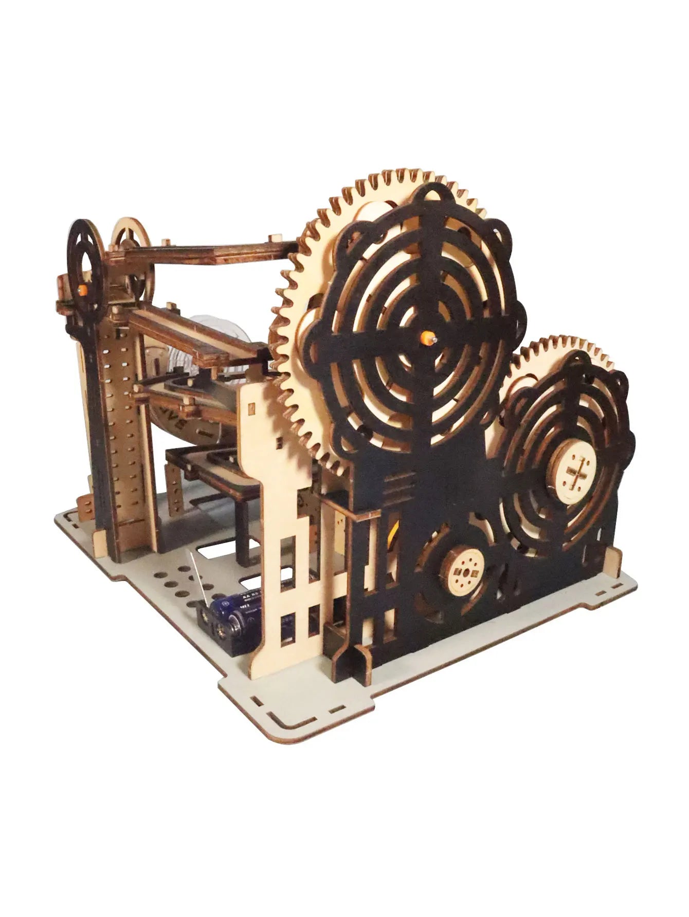 Electric 3D Wooden Puzzles Marble Run Model Kits  Brain Teaser Puzzle DIY handmade Christmas gift.