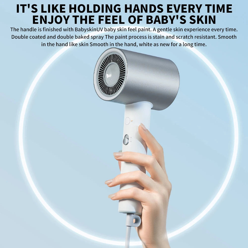 XIAOMI MIJIA H500 Water Ion Hair Dryer Professional Blow Hair Dryer Negative Ionic Blower Electric Dryer Diffuser Quick Dry Hair