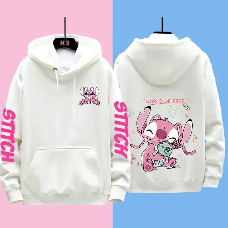 Disney Stitch Different Couple Outfits for Men and Women Casual Sweatshirts Hooded Jackets and Clothes.