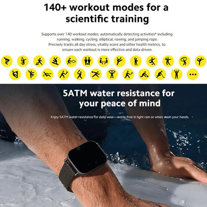 Xiaomi Redmi Watch 5 Active Smart Watch, Bluetooth Call, 2" LCD Display, All Day Heart Rate Blood Oxygen Monitoring Smartwatch.
