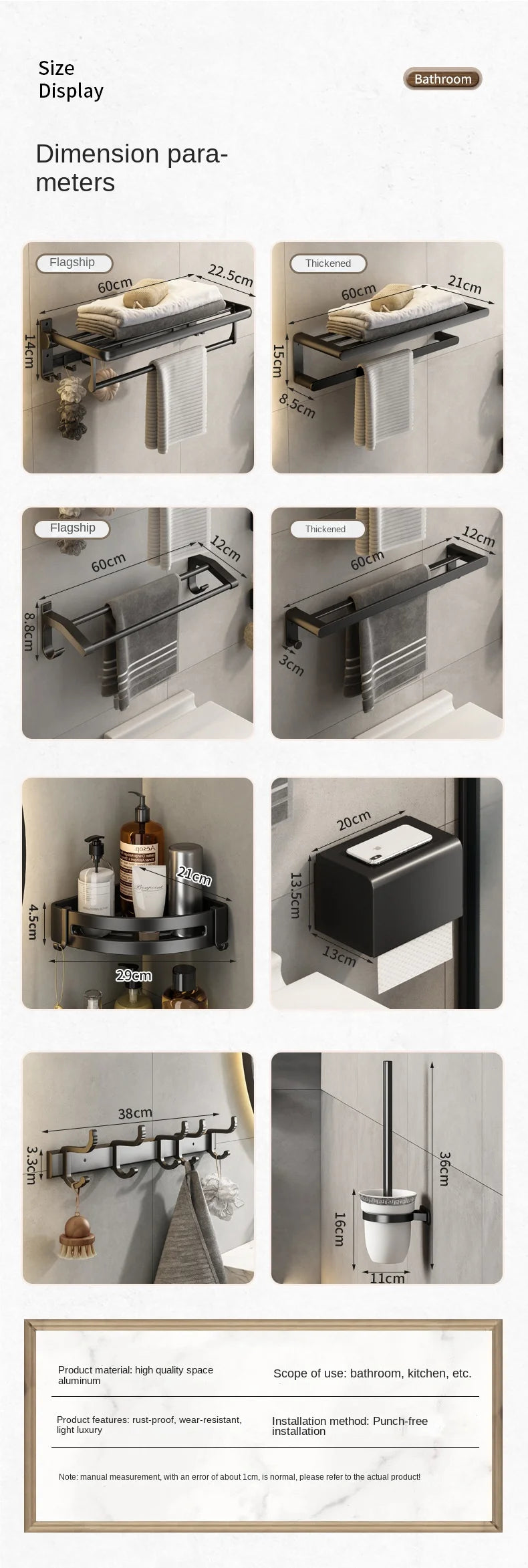 Metalle Badezimmer Handtuchhalter Stanzfreier Rack Toilettenanhänger Raum Aluminium Badezimmer Handtuchhalter, Handtuchhalter, Handtuchhalter Badezimmer