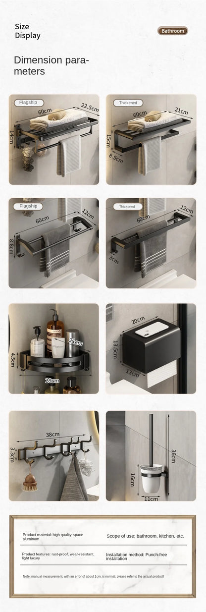 Metalle Badezimmer Handtuchhalter Stanzfreier Rack Toilettenanhänger Raum Aluminium Badezimmer Handtuchhalter, Handtuchhalter, Handtuchhalter Badezimmer