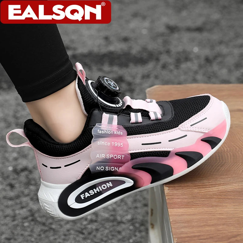 Pink Girl's Fashion Sneakers Anti Slip Comfortable Children Boy's Casual Walking Shoes Outdoor Sport Tennis.