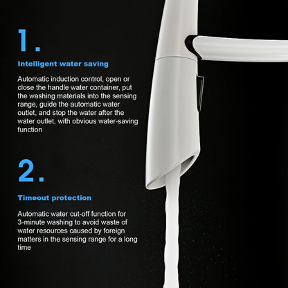 Luxuriöser Küchenarmatur aus grauem Messing in Gun-Grau mit intelligentem Touch-Design. Einhebelmischer für heißes und kaltes Wasser mit magnetischer Saugkraft