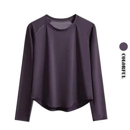 DRUR 2pcs Running Set Women Tracksuit Lightweight Loose Long Sleeve Sport Shirt Pants Sets 2 Piece Sportswear Outfit Gym Clothes