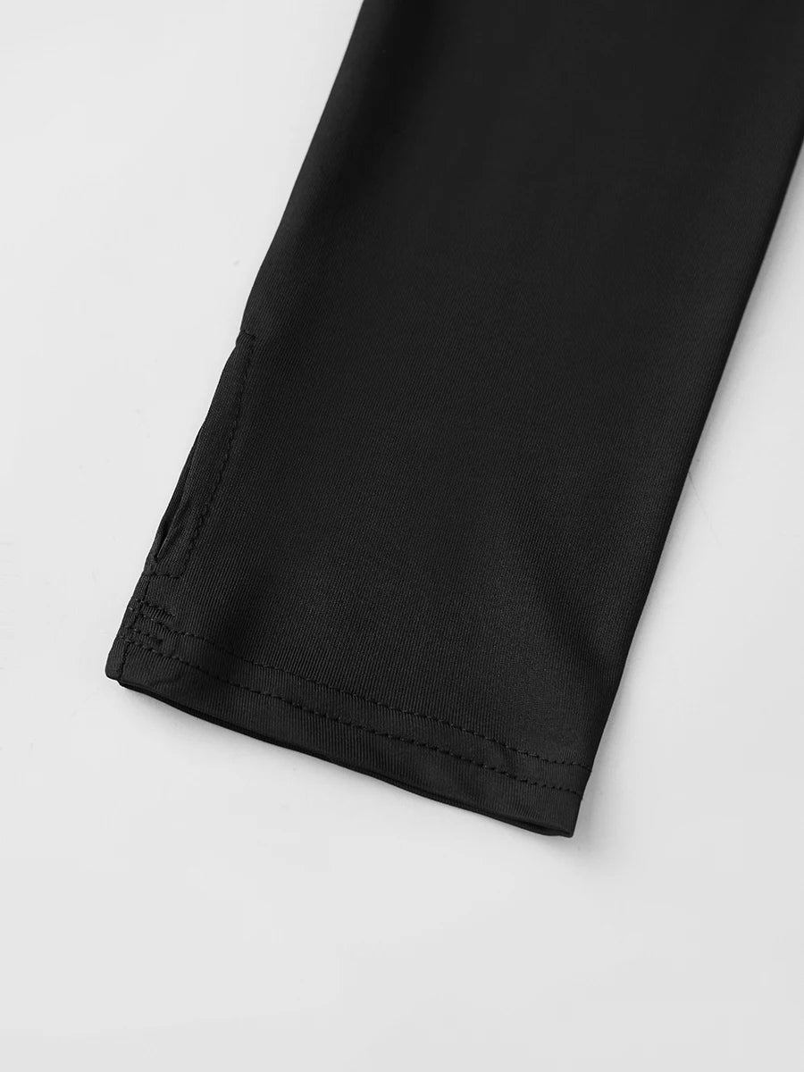 Solid Color Tie-Up Front V-Neck Long Sleeve Bottoming Shirt Women Fitness Yoga T-Shirts Seamless Workout Tops.