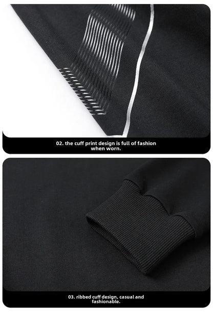 Spring Autumn Men's Casual Sports Suit Round Neck Sweatshirt Long Sleeves Pants One Whole Set Clothing Fashion.