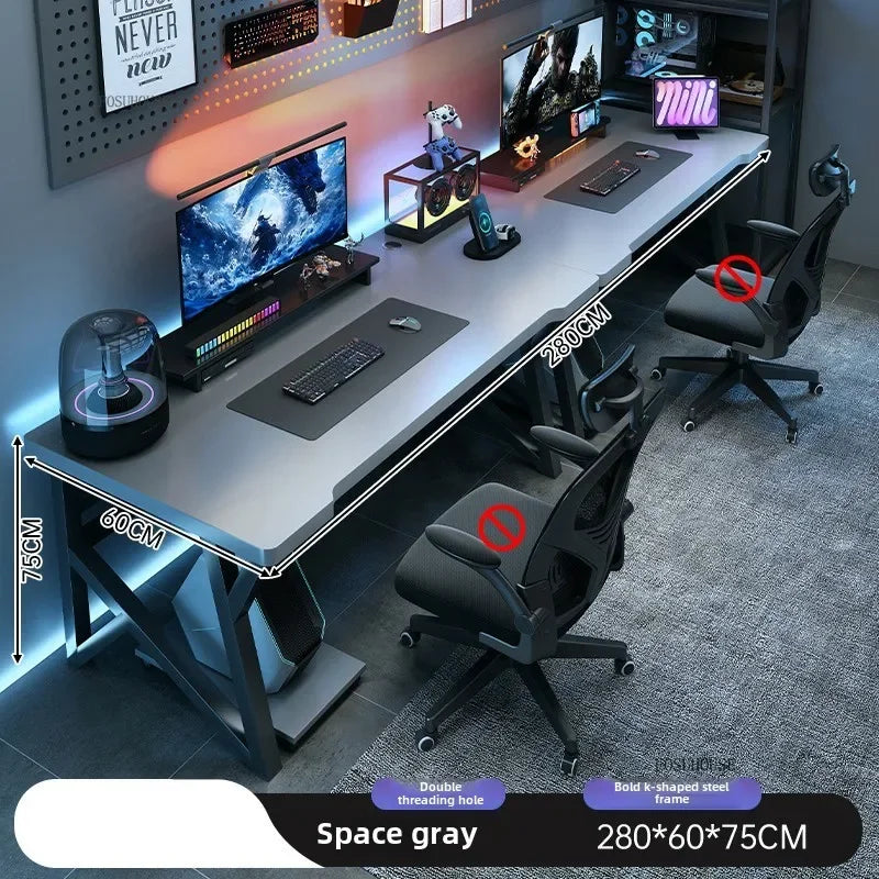 Moderne Doppel Computer Schreibtische Hause Desktop E-sport Gaming Tisch Schlafzimmer Einfache Schreibtisch Student Studie Tische Büro Möbel EE