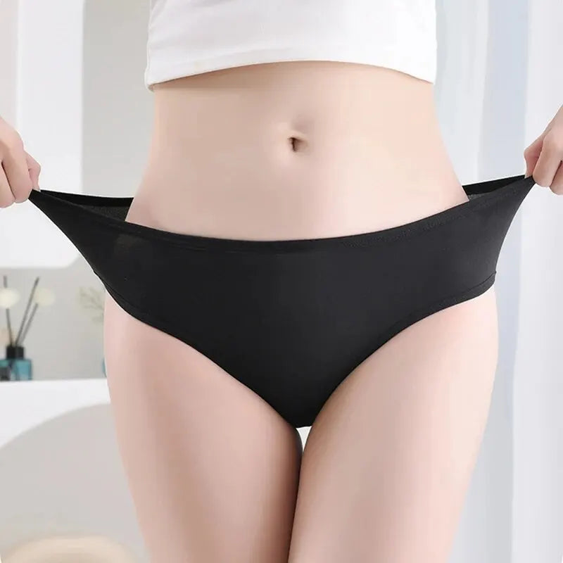 7Pcs/Lot Women's Panties Cotton Plus Size Underwear Girls Briefs Breathable Solid Color Panty Underpant Female Lingerie M-4XL.