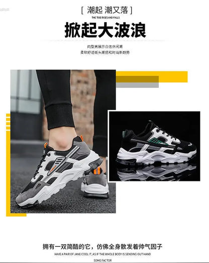 Men's Breathable Mesh Running Sneakers  Running Shoes Outdoor Anti-skid Sports Running Shoes Men Fashion Sports Shoes 2024.