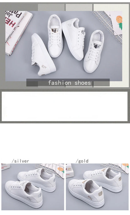 Spring Women Casual Shoes White Breathable Embroidered Flower Lace-Up Women Sneakers Fashion Korean version Women Tennis shoes.