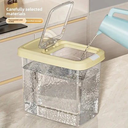 Food Grade Press to Open Seal Moisture Proof Insect Resistant Large Capacity Grain Storage Box Home Use Rice Tub for Grains.