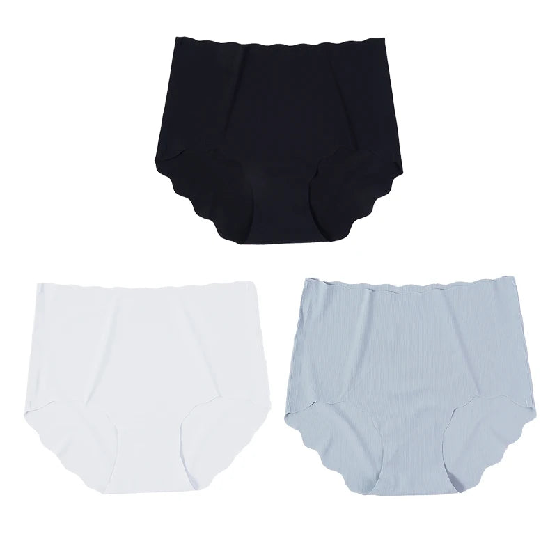 3Pcs/set Invisible Panties Women Seamless Briefs Female Underpants Ultra-thin Underwear High Rise Panties Solid Comfy Lingerie.
