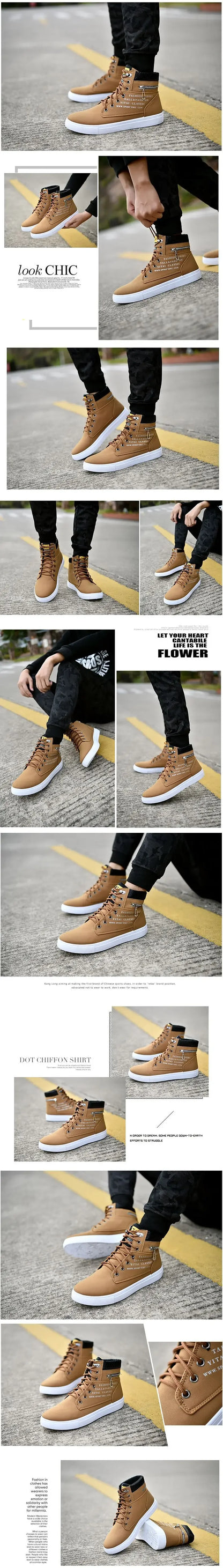 Men Vulcanized Shoes  British Style High Top Casual Sneakers Men Canvas Shoes Man Sports Skateboarding Shoes Fashion Male.