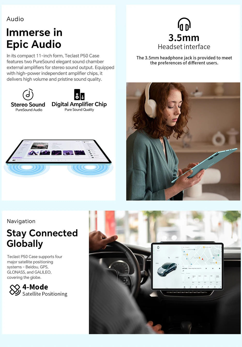 Teclast Tablet P50 Case Android 15 11" T606 8-Core Max 12GB RAM 128GB ROM P50 Case/Keyboard/Mouse/Stylus/Headphone/Stand