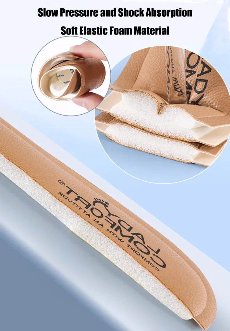Self-adhesive Insoles for High-heeled Sandals Women Comfort Sweat-absorbent Shoe Sole Anti-Slip Memory Foam Seven-point Shoe Pad.