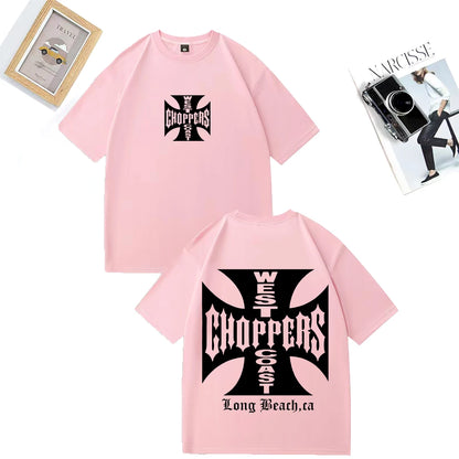 Paul Walker Shirt West Coast Choppers men T-shirt Women vintage Loose tops Cotton short sleeve Hip Hop streetwear Unisex Tshirts.