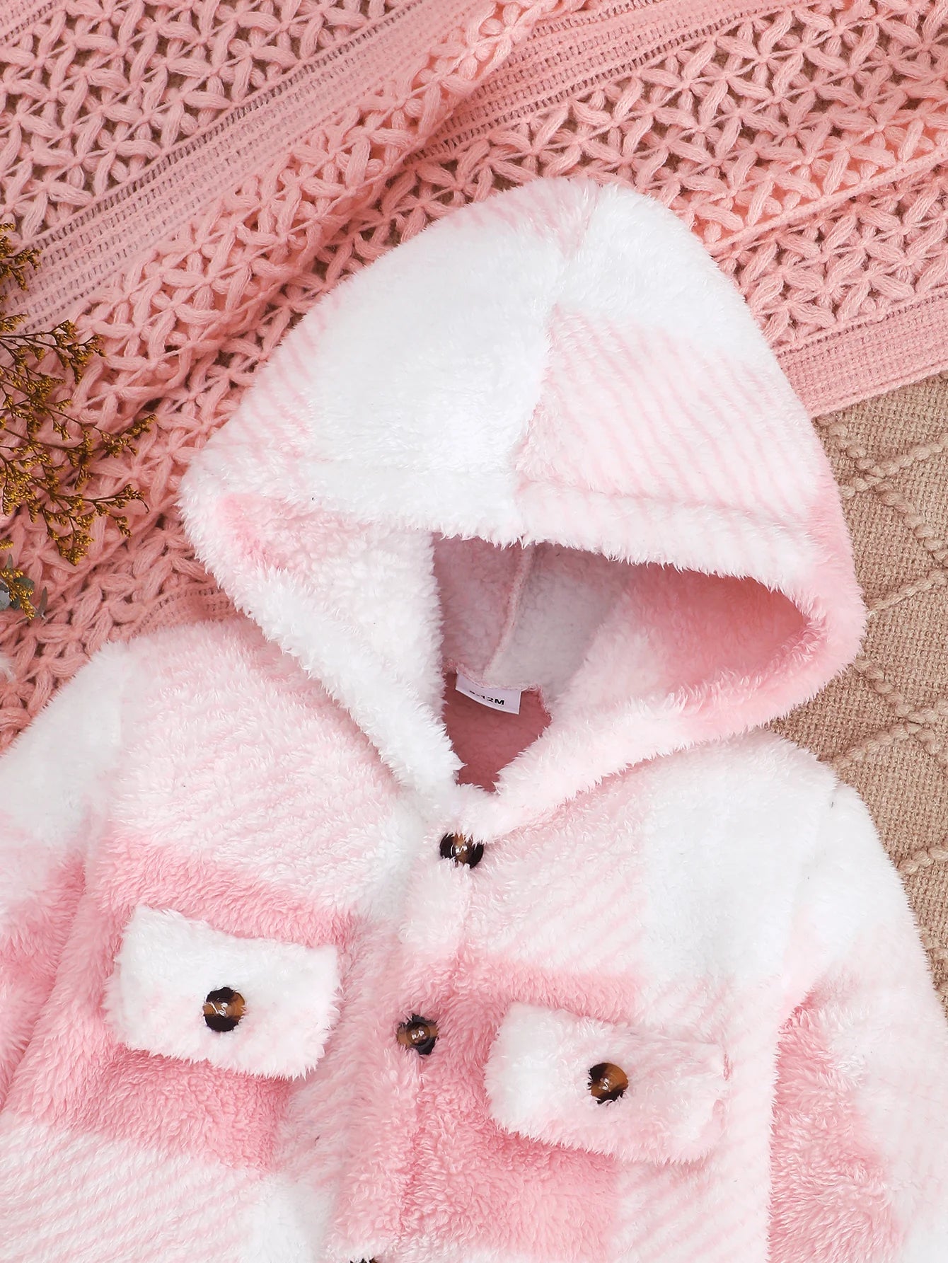 Baby-Strampler für Jungen und Mädchen, kariert, mit Kapuze, langärmelig, Plüsch-Overall, Winter, warmer Body, Kleidung für Kleinkinder im Alter von 3–24 Monaten.