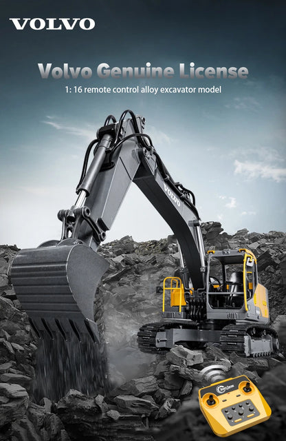 Double E E598 Large Rc Excavator 1/16 3in1 Alloy Truck E590 Remote Control Engineering Vehicle Toy Model For Boys Kids Gift.