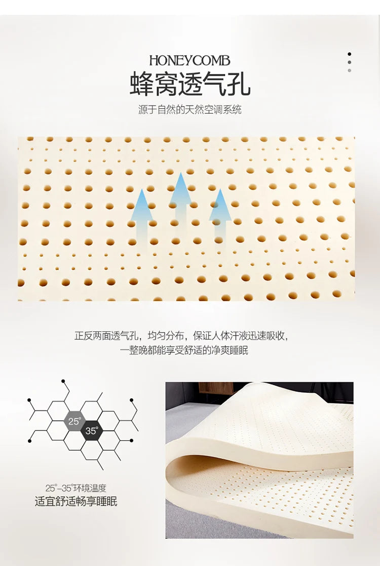 Thailand 100% Natur latex Matratze echte Latex flüssige Matratze Home Single Doppel matten mit Bezug Top Luxus Latex Matratze