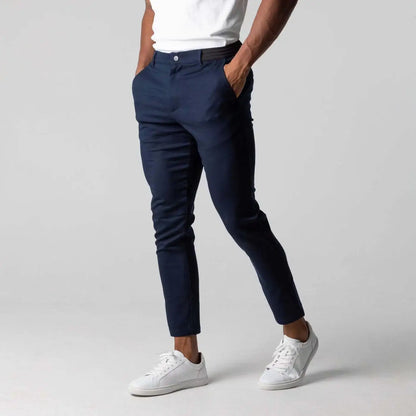Men's 2025 new smart casual pants, stretch sports pants, men's quick drying pants, and four season full-length calf office pants.