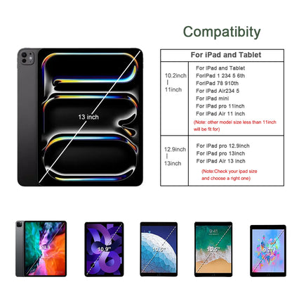 Tablet Bag For iPad Pro 12 9 11 Sleeve Pouch iPad 10th 9th 8th 7th Generation Air 5 4 3 2021 2022 13 inch Waterproof Tablet Bag.