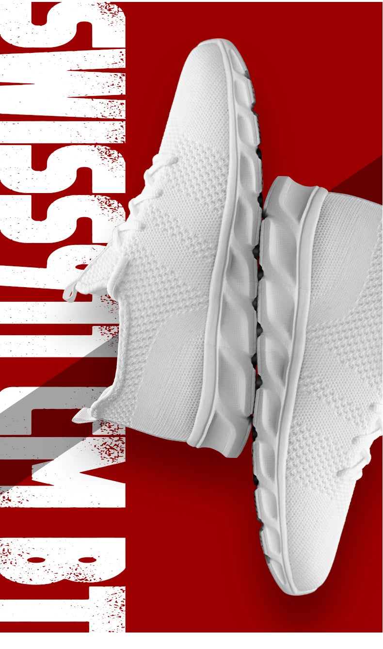 2024 Trend men's casual shoes light sneaker white large size outdoor breathable mesh fashion sports black running tennis shoes