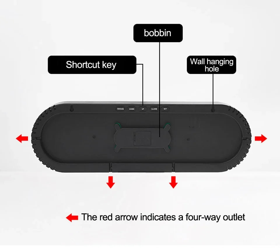 15-Zoll-LED-Digital-Wanduhr, Schlummeruhr, Farbe, Außenrahmen, Temperatur, Datum, Wochenanzeige, Fernbedienung, elektronische Stummuhr
