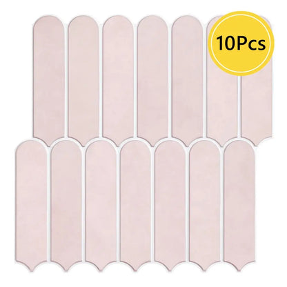10pcs 3D Faux Matte Wall Panels, Tile Stickers Waterproof, Backsplash Kitchen Peel and Stick, Room Decoration