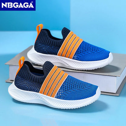 Kids' Breathable Mesh Slip-On Sports Shoes Lightweight Comfort Sneakers for Boys & Girls School Walking Size 28-39.