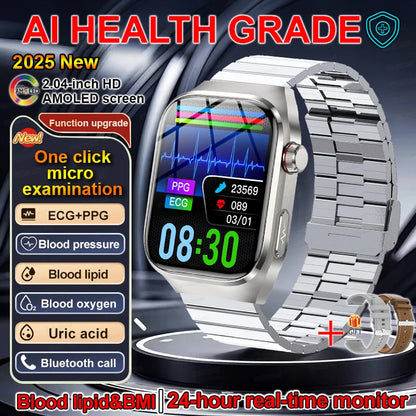 SmartWatch Voice Call Push reminder Physical examination Health Watch Blood Pressure UricAcid Blood Oxygen ECG Sport Smart watch