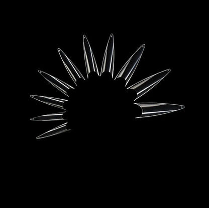 500/600pcs Long Pointed Fake Nail Tips Stiletto Half Cover French Acrylic UV Gel False Nail Extension Press On Nails Manic Tool.