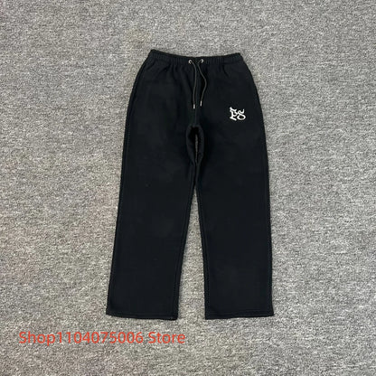 Pepe Studio Fleece-Lined Elastic Waist Jogger Pants Winter Warm Soft Loose Fit Sweatpants with Drawstring for Women Men