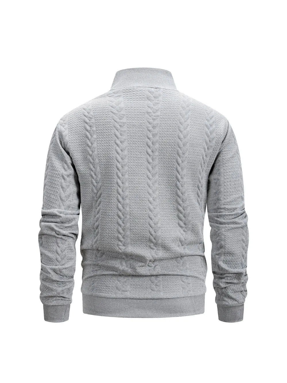 Autumn Casual Long Sleeve Pullover Turtleneck for Old Money Style Solid Color Knitted Jacquard Round Neck Sweater Male Clothing.