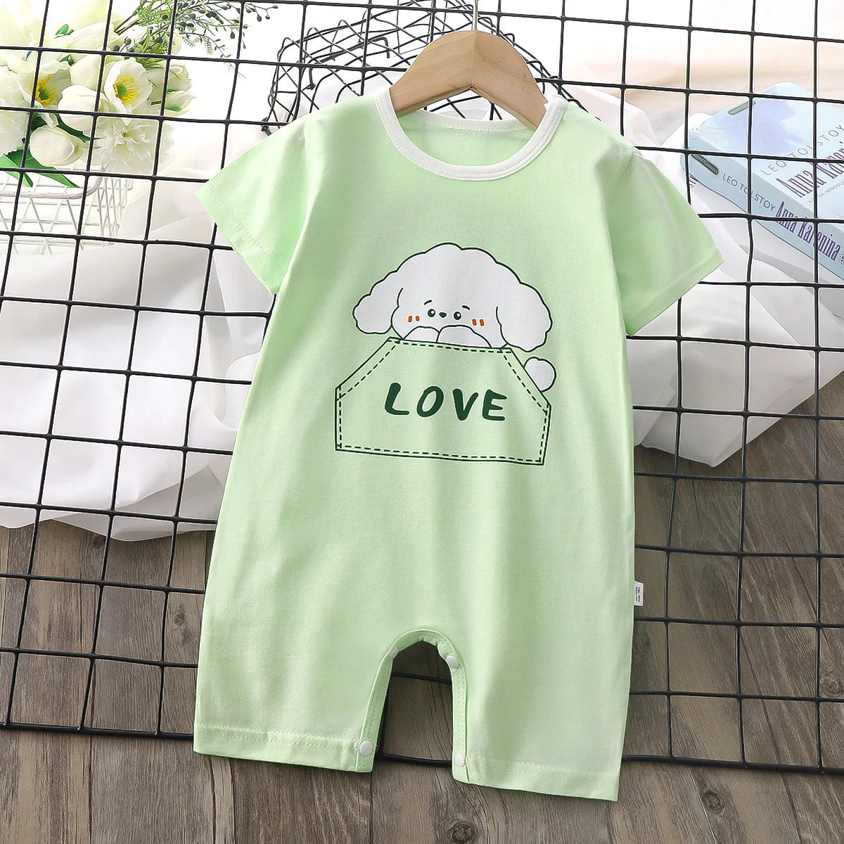 Neugeborenen Sommer Baby Junge Mädchen Cartoon Kurzarm Spielanzug-bodysuit Overall Overall Einem Stück Outfit Kleidung.
