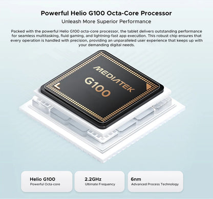 DOOGEE Tab E3 Tablet 11" Screen Android 15 Gemini AI 7.5mm Ultra-thin 32GB (8+24) 256GB Dual Speakers 8800mAh Battery Smart Pad