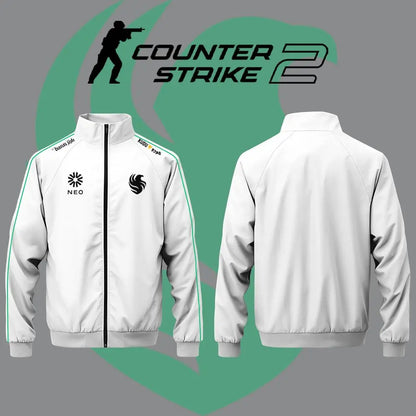 Team Falcons Esports Club New White Uniform CSGO Pro League EWC 2025 Training Zip-Up Jacket Men's Women Customized CS2 Niko Tops.
