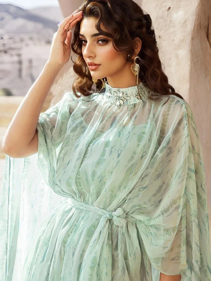 Chiffon 2 Piece Abaya Damen Dubai Muslim Evening African Dresses For Women Set Islam Clothing Kebaya Kaftan Robe Musulmane Femme.