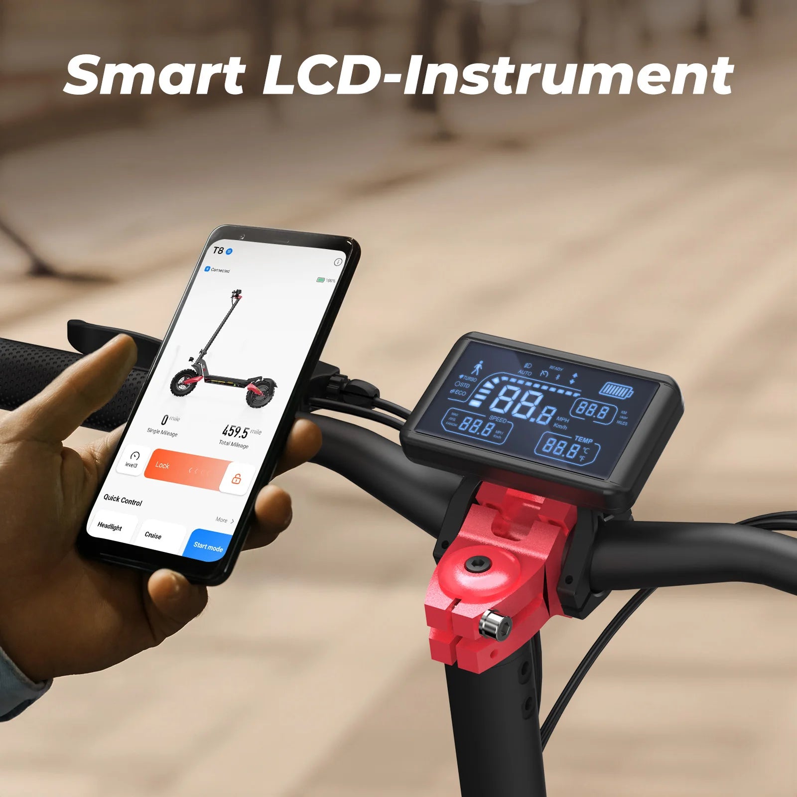 Isinwheel T8 Foldable Adult Electric Scooter E-Scooter 20 km/h Electric Kick Scooter 1200W Skateboards 48V 15Ah Kickboard.